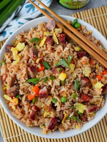 Japanese Pork Fried Rice Ready in Just 10 Minutes – A Quick Flavorful Dinner!